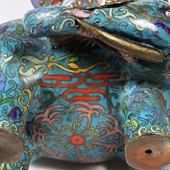 Chinese Antique Cloisonne Elephant Shaped Vase