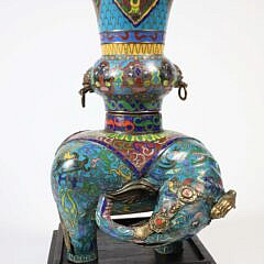 Chinese Antique Cloisonne Elephant Shaped Vase
