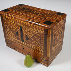 Large American Inlaid Jewelry Dressing Box, circa 1900