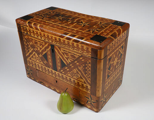 Large American Inlaid Jewelry Dressing Box, circa 1900