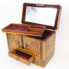 Large American Inlaid Jewelry Dressing Box, circa 1900
