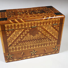 Large American Inlaid Jewelry Dressing Box, circa 1900
