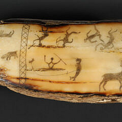 Mammoth Walrus Eskimo Scrimshaw Pictorial
