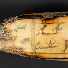 Mammoth Walrus Eskimo Scrimshaw Pictorial
