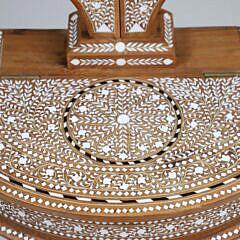 Middle Eastern Bone Inlaid Standing Vanity Mirror