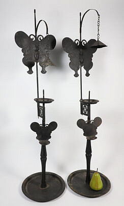Pair of Japanese Candle Standards, 19th Century