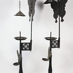 Pair of Japanese Candle Standards, 19th Century