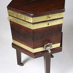 Regency Mahogany Brass Strapped Cellarette, 19th Century