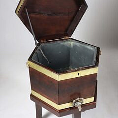 Regency Mahogany Brass Strapped Cellarette, 19th Century
