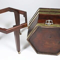Regency Mahogany Brass Strapped Cellarette, 19th Century