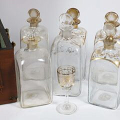 American Inlaid Traveling Decanter Box, circa 1820