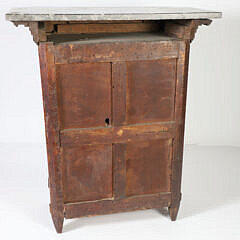 French Salesman Sample Inlaid Double Door Armoire with Marble Top, 19th Century