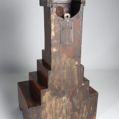 American Inlaid Mahogany Step-Down Gentleman’s Dressing Box Watch Tower, 19th Century