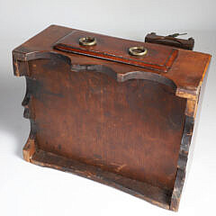 American Inlaid Mahogany Step-Down Gentleman’s Dressing Box Watch Tower, 19th Century