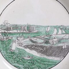 Two Wedgwood Harbor Plates, 19th Century