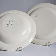 Two Wedgwood Harbor Plates, 19th Century