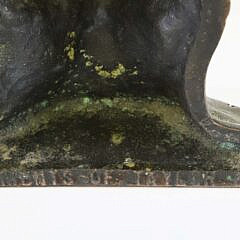 Pair of Patina Bronze Indian Portrait Bookends