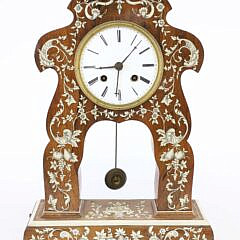 Elaborately Inlaid Musical Clock, 19th Century