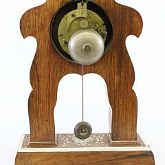 Elaborately Inlaid Musical Mantel Clock, 19th Century