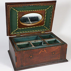 American Inlaid Friendship Jewelry Box, 19th Century