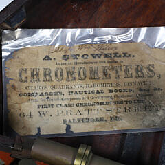 J.W. Norie & Co. London Brass and Ebony Sextant In Case, 19th Century