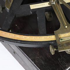 J.W. Norie & Co. London Brass and Ebony Sextant In Case, 19th Century