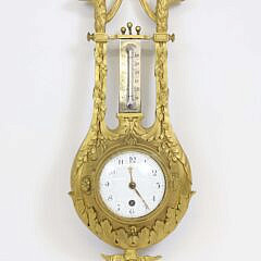 Diminutive French Bronze Cartel Clock, 19th Century