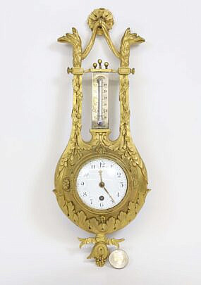 Diminutive French Bronze Cartel Clock, 19th Century