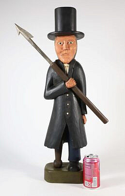 Carved and Painted Wood Ahab