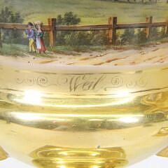 Pair of Finely Painted Empire Vases with Views of Canstadt and Weil, circa 1840