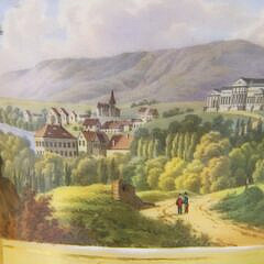 Pair of Finely Painted Empire Vases with Views of Canstadt and Weil, circa 1840