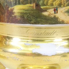 Pair of Finely Painted Empire Vases with Views of Canstadt and Weil, circa 1840