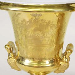 Pair of Finely Painted Empire Vases with Views of Canstadt and Weil, circa 1840