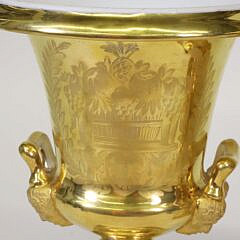 Pair of Finely Painted Empire Vases with Views of Canstadt and Weil, circa 1840