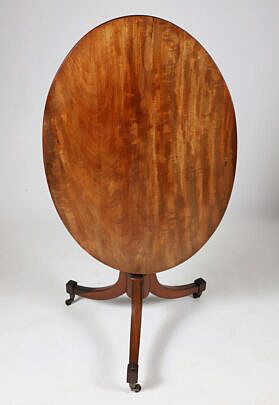 Mahogany Single Board Tilt Top Table, circa 1820