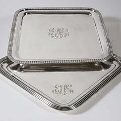 Two Tiffany & Co. Silver Soldered Serving Trays