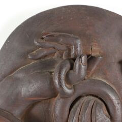 Art Deco Carved Wood Plaque “Oceanus”