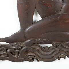 Art Deco Carved Wood Plaque “Oceanus”