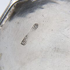 Zalmon Bostwick New York Coin Silver Paneled Cup with Applied Scroll Handle
