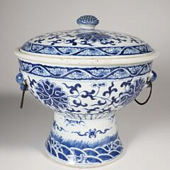Chinese Export Blue and White Fruit Cooler, 19th Century