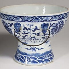 Chinese Export Blue and White Fruit Cooler, 19th Century