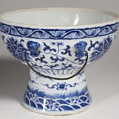 Chinese Export Blue and White Fruit Cooler, 19th Century
