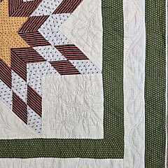 Antique Loan Star Calico Patchwork Quilt, 19th Century