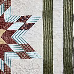 Antique Loan Star Calico Patchwork Quilt, 19th Century