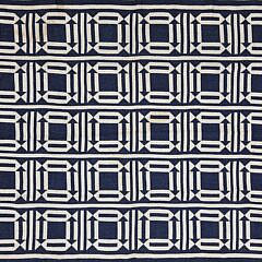 American Geometric Blue and White Patchwork Quilt