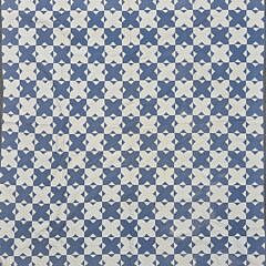Vintage American Denim Blue and White "Cross" Pattern Patchwork Quilt, circa 1920s