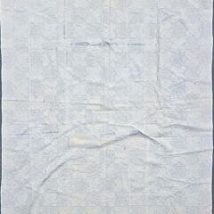 Vintage American Denim Blue and White “Cross” Pattern Patchwork Quilt, circa 1920s