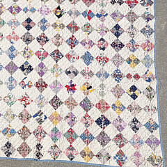 Vintage American Miniature “Four-Patch” Patchwork Quilt, Circa 1930s, Approx. 2,000 Pieces