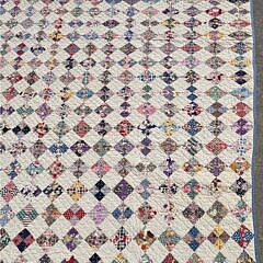 Vintage American Miniature “Four-Patch” Patchwork Quilt, Circa 1930s, Approx. 2,000 Pieces