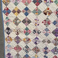 Vintage American Miniature “Four-Patch” Patchwork Quilt, Circa 1930s, Approx. 2,000 Pieces
